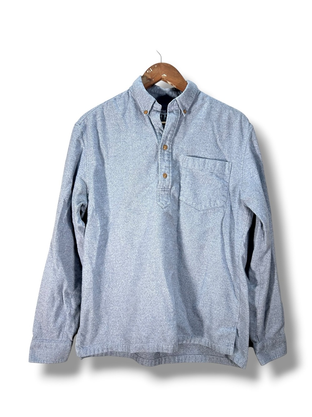 Men’s Chubbies The Nutter Light Blue Cotton Flannel Quarter Button Pullover Top